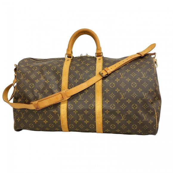 LOUIS VUITTON Brown Monogram Keepall Bandouliere 55 Boston Bag - Picture 1 of 16